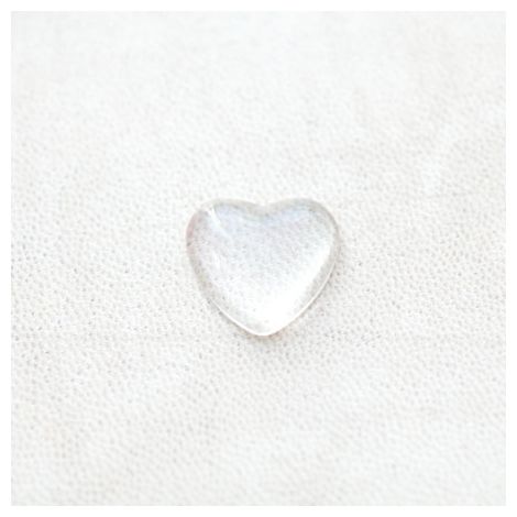 Cabochon en Verre Coeur 18mm Transparent