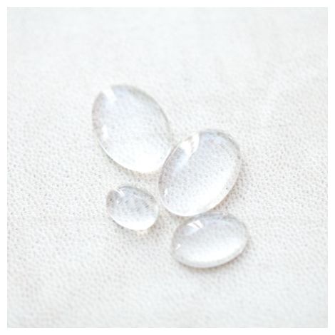Cabochon en Verre Ovale 10-18mm Forme Mixte Transparent x 15pcs