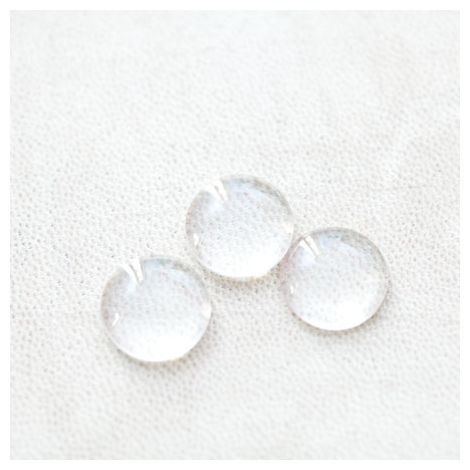 Cabochon en Verre Rond 14mm Transparent
