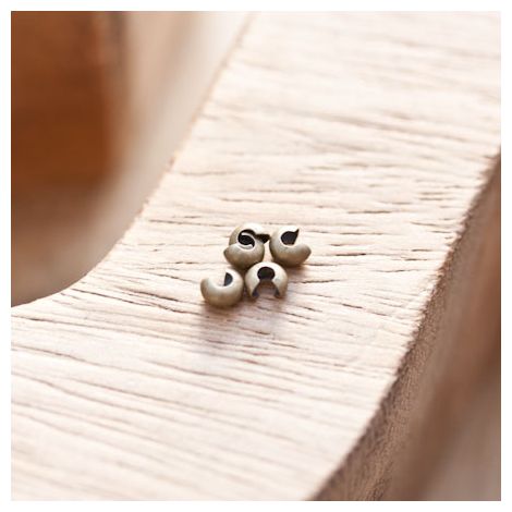 Cache perle à écraser 3mm Bronze vieilli