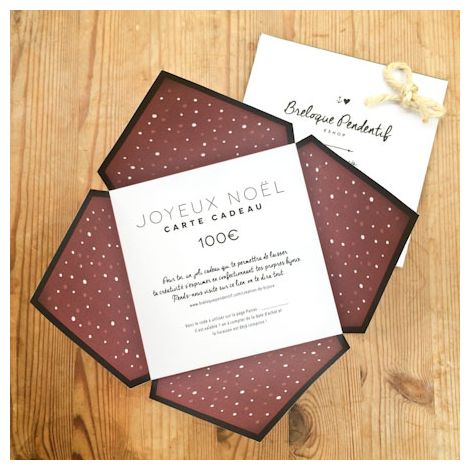 Carte Cadeau 100€ Couleur Noël