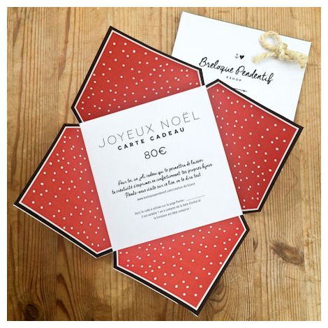 Carte Cadeau 80€ Couleur Noël