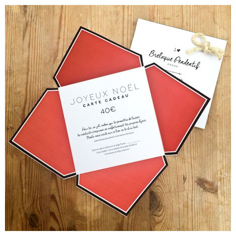Carte Cadeau 40€ Couleur Noël