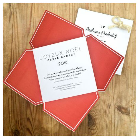 Carte Cadeau 20€ Couleur Noël