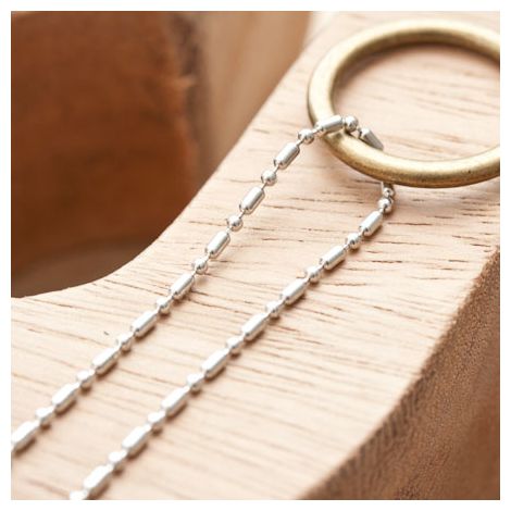 Chaîne à boules 1.5mm-3mm Argent gris