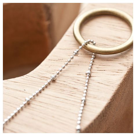 Chaîne à boules 1mm-2mm Argent gris