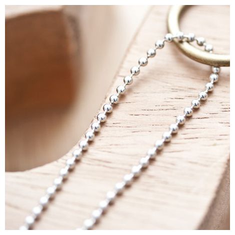Chaîne à boules 2mm Argenté gris en rouleau de 6m