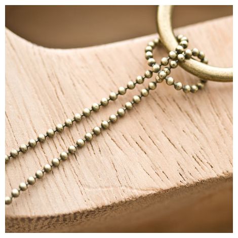 Chaine à boules à facettes 1,5mm Bronze vieilli