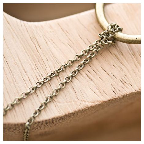 Chaîne épaisse à maillons 2mm Bronze vieilli