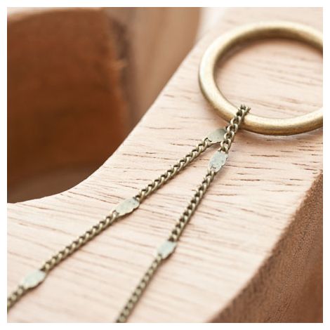 Chaîne à maillons et plaques 2x2mm Bronze vieilli