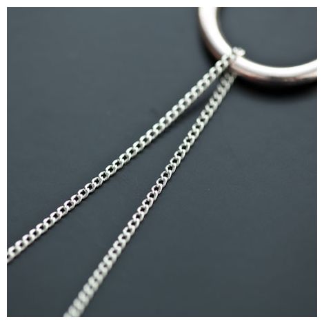 Chaîne à maillons serrés 2x2mm Argent gris