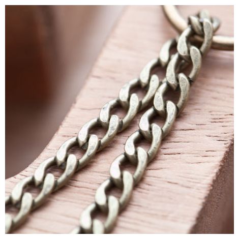 Chaîne Figaro 9mm Laiton Large Bronze vieilli