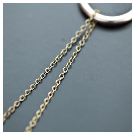 Chaîne fine à maillons 2x1.5mm Bronze vieilli x 1m  