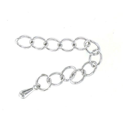 chaînette d'extension couleur argent