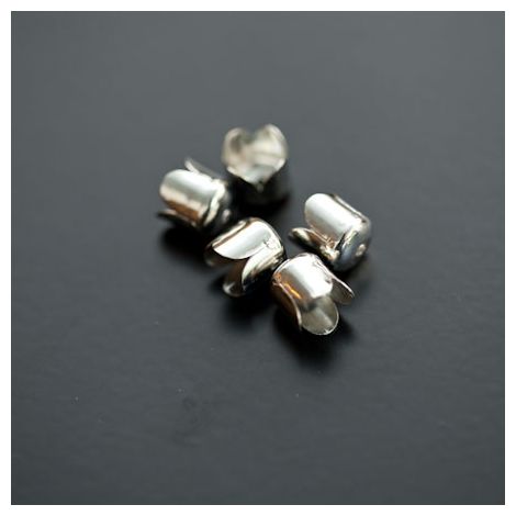 Colerette 8x6.5mm Argenté gris