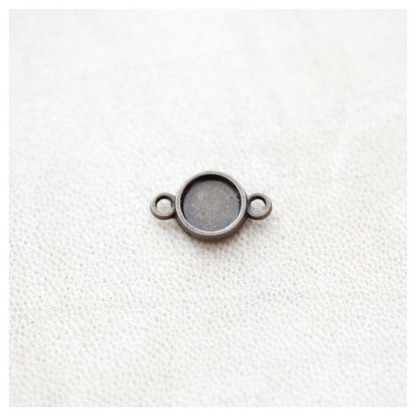 Connecteur à Cabochon Rond 8mm Bronze vieilli