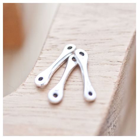 Connecteur Bâton 21mm Argent vieilli