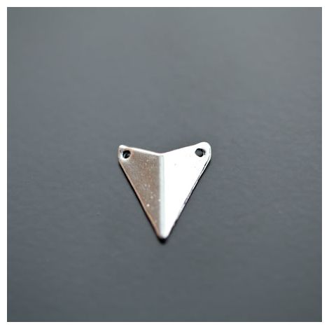 Connecteur Breloque Triangle Pointe 18x16mm Argenté vieilli