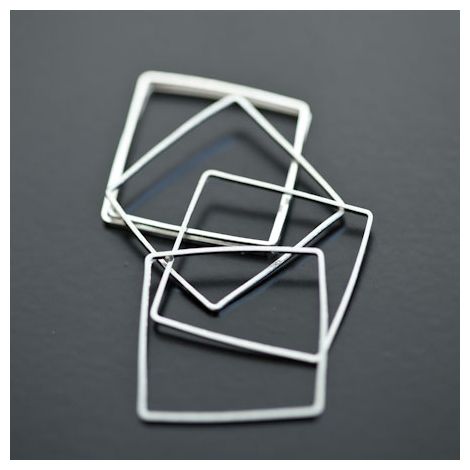 Connecteur Carré 20x20mm Argenté