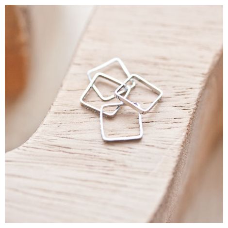 Connecteur Carré 8x8mm Argent gris
