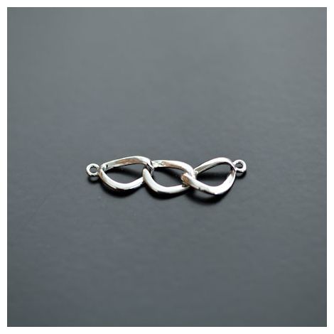 Connecteur Chaîne 26x6mm Argenté gris