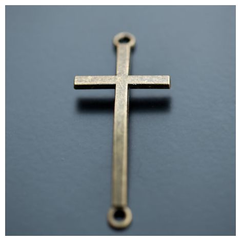 Connecteur Croix 51.5mm Bronze vieilli