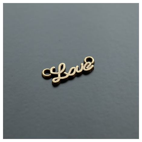 Connecteur Mini Love Script Bronze vieilli