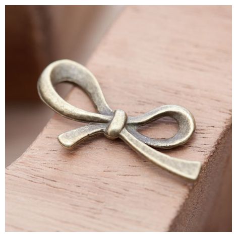 Connecteur Noeud Papillon Lacet Bronze vieilli