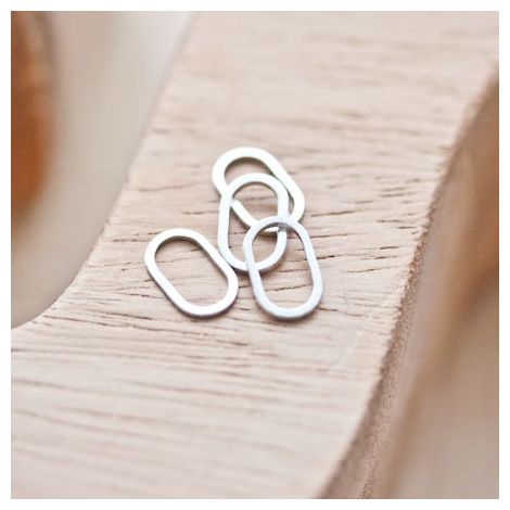 Connecteur Ovale 10x6.5mm Argent gris