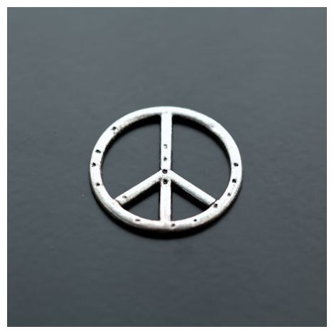 Connecteur Peace Argent vieilli
