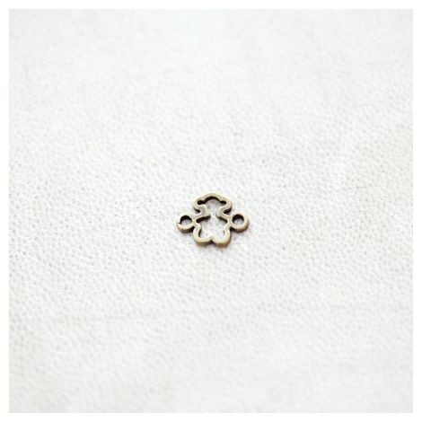 Connecteur Peluche Ours 8x10mm Bronze vieilli