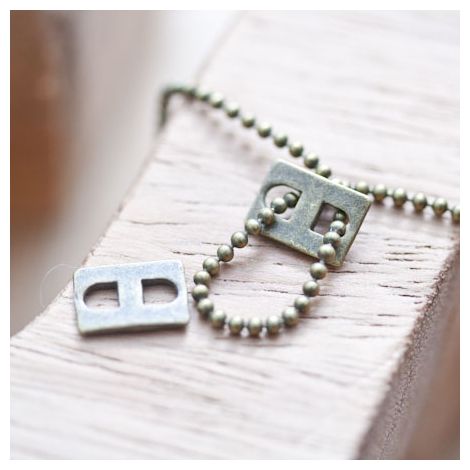 Connecteur Petit rectangle Bronze vieilli