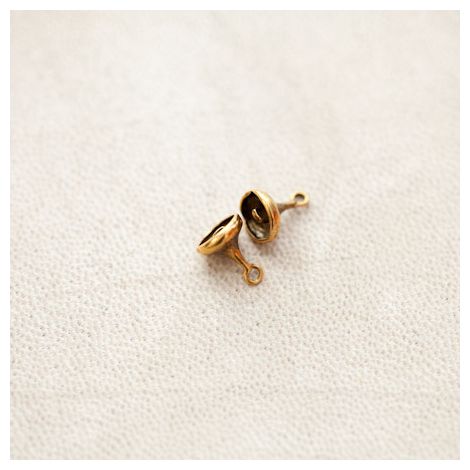 Connecteur Petite Cloche 9x7mm Doré vieilli