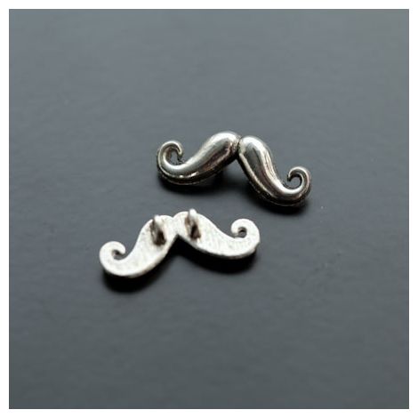 Connecteur Petite Moustache Argent vieilli