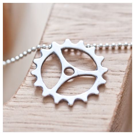 Connecteur Rond 22mm Rouage Complexe Argent vieilli