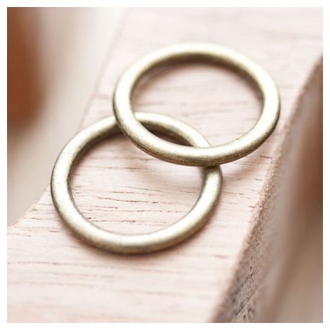 Connecteur Rond 24mm Épais Bronze vieilli