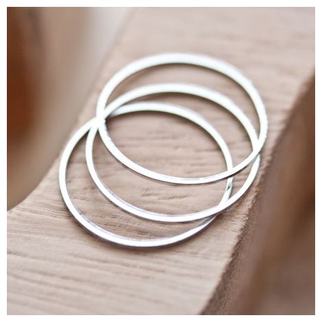 Connecteur Rond 25mm Argent gris x 14