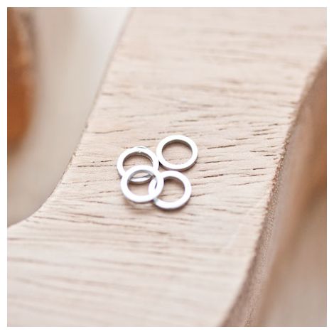 Connecteur Rond 6mm Argent gris
