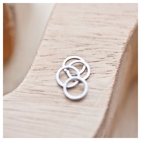 Connecteur Rond 8mm Argent gris