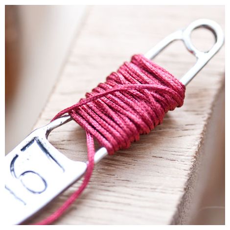 Cordon en nylon 0.8mm Rouge