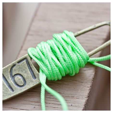 Cordon en nylon 1mm Vert Jaune