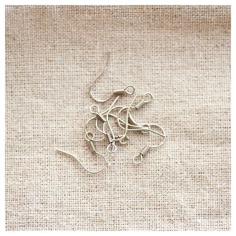 Crochet d'oreille Argent gris x 16