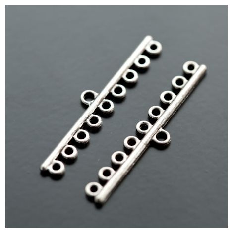 Embout 45mm Barre 9 Accroches Argent vieilli