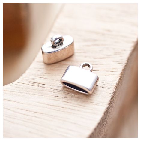 Embout à coller 10x11.5mm Argent gris
