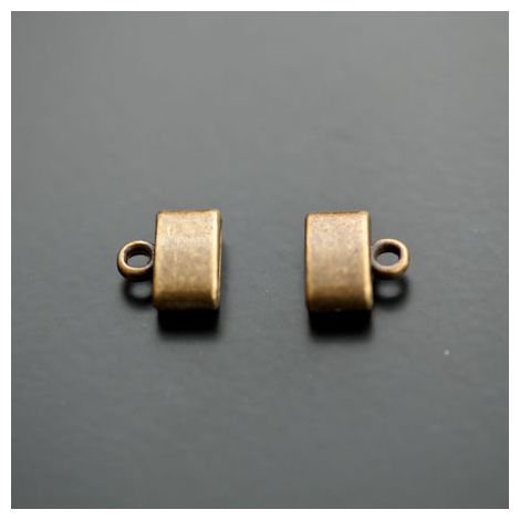 Embout à coller 9x2.5mm Bronze vieilli