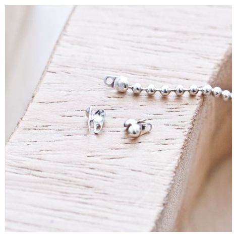 Embout Chaîne à boules 1.5mm Argent gris
