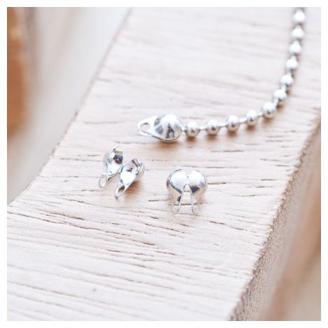 Embout Chaîne à boules 2.5mm Argent gris
