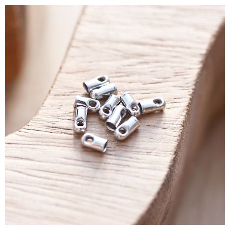 Embout pour cordon à coller 2.8mm Argent gris