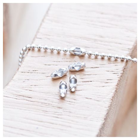 Fermoir Chaîne à boules 1.5mm Argent gris