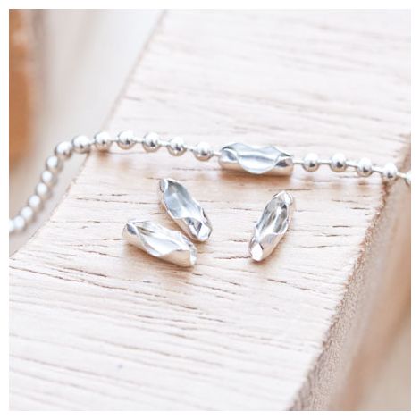 Fermoir Chaîne à boules 2mm Argent gris